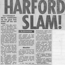 Match Report: Luton Town FC vs Birmingham City (2nd Nov 1985)