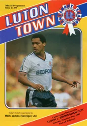 Programme: Luton Town FC vs Birmingham City (2nd Nov 1985)