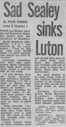 Match Report: Luton Town FC vs Coventry City (16th Nov 1985)