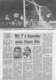 Match Report: Watford vs Luton Town FC (23rd Nov 1985)