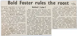 Match Report: Watford vs Luton Town FC (23rd Nov 1985)