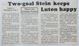 Match Report: Luton Town FC vs Manchester City (30th Nov 1985)