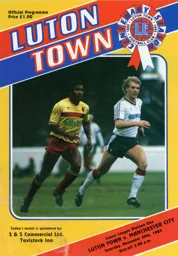 Programme: Luton Town FC vs Manchester City (30th Nov 1985)