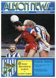 Programme: West Bromwich Albion vs Luton Town FC (26th Dec 1985)