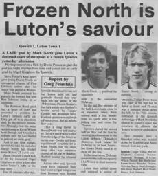 Match Report: Ipswich Town vs Luton Town FC (28th Dec 1985)