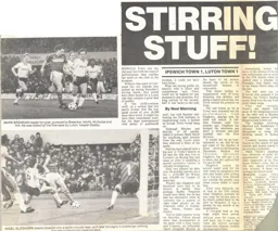 Match Report: Ipswich Town vs Luton Town FC (28th Dec 1985)