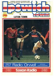 Programme: Ipswich Town vs Luton Town FC (28th Dec 1985)