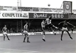Steve Foster with an acrobatic leap