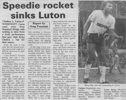 Match Report: Chelsea vs Luton Town FC (11th Jan 1986)