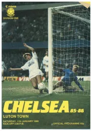 Programme: Chelsea vs Luton Town FC (11th Jan 1986)