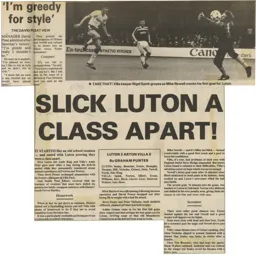 Match Report: Luton Town FC vs Aston Villa (18th Jan 1986)