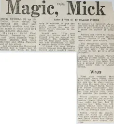 Match Report: Luton Town FC vs Aston Villa (18th Jan 1986)