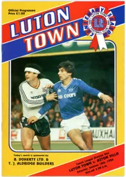 Programme: Luton Town FC vs Aston Villa (18th Jan 1986)