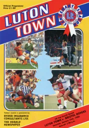 Programme: Luton Town FC vs Bristol Rovers (25th Jan 1986)