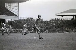 Mick Harford celebrates his equaliser