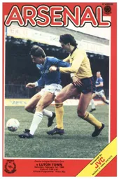 Programme: Arsenal vs Luton Town FC (1st Feb 1986)