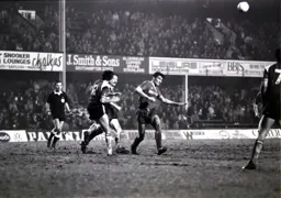Mick Harford waiting for the cross