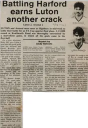 Match Report: Luton Town FC vs Arsenal (15th Feb 1986)