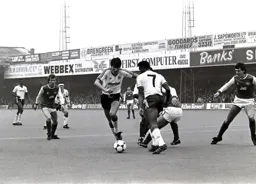 Mick Harford weaves into the box