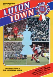Programme: Luton Town FC vs Arsenal (15th Feb 1986)
