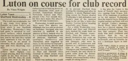 Match Report: Luton Town FC vs Sheffield Wednesday (1st Mar 1986)