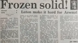 Match Report: Arsenal vs Luton Town FC (3rd Mar 1986)