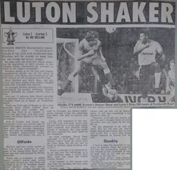 Match Report: Luton Town FC vs Everton (8th Mar 1986)
