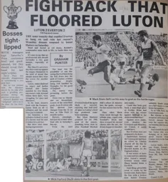 Match Report: Luton Town FC vs Everton (8th Mar 1986)