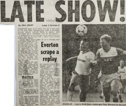 Match Report: Luton Town FC vs Everton (8th Mar 1986)