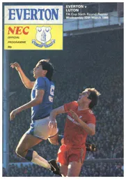 Programme: Everton vs Luton Town FC (12th Mar 1986)