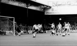 The Oxford defence manages to clear their lines