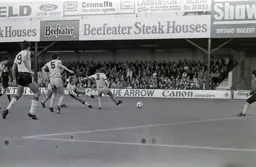 David Preece curls in a shot