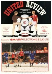 Programme: Manchester United vs Luton Town FC (19th Mar 1986)