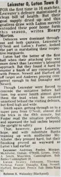 Match Report: Leicester City vs Luton Town FC (29th Mar 1986)