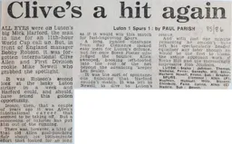 Match Report: Luton Town FC vs Tottenham Hotspur (12th Apr 1986)