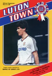 Programme: Luton Town FC vs Liverpool (16th Apr 1986)