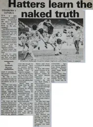 Match Report: Coventry City vs Luton Town FC (19th Apr 1986)