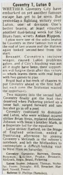 Match Report: Coventry City vs Luton Town FC (19th Apr 1986)