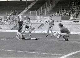 Mick Harford cannot beat Steve Ogrizovic