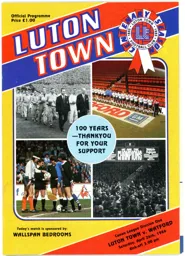 Programme: Luton Town FC vs Watford (26th Apr 1986)