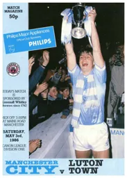 Programme: Manchester City vs Luton Town FC (3rd May 1986)