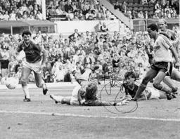 An autographed copy of the goal scoring moment