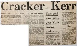 Match Report: Aston Villa vs Luton Town FC (3rd Sep 1986)