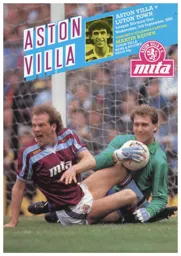 Programme: Aston Villa vs Luton Town FC (3rd Sep 1986)