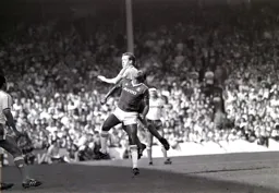 Peter Nicholas and George Parris collide in mid air