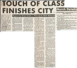 Match Report: Luton Town FC vs Manchester City (27th Sep 1986)