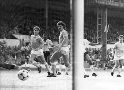 Despite being hidden, that man Brian Stein scores the only goal of the game