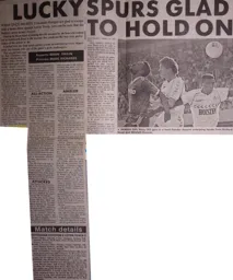 Match Report: Tottenham Hotspur vs Luton Town FC (4th Oct 1986)