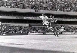 Gary Mabbutt knocks the ball away Marc North