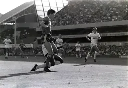 Mike Newell watches the balls progress